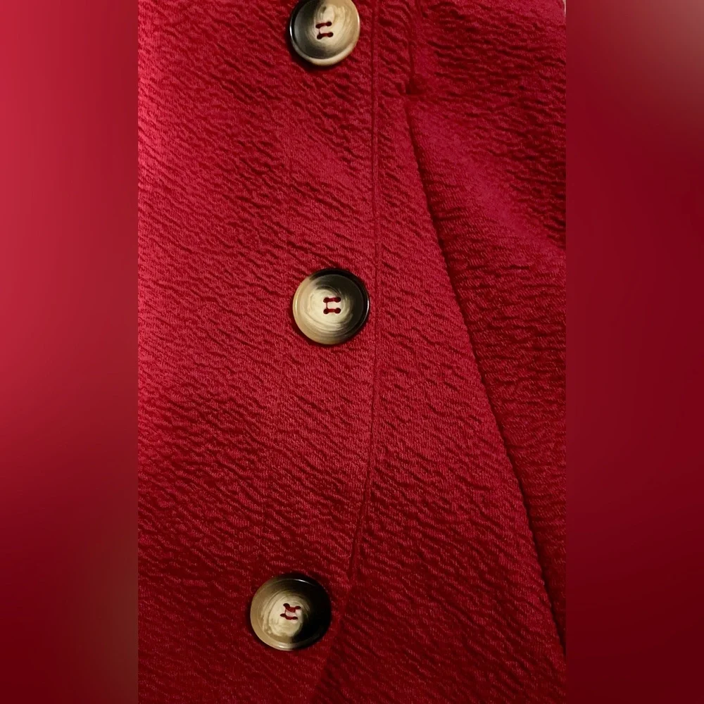 Anthropologie Maeve Asymmetrical Skirt in Rich Red - Picture 5 of 7